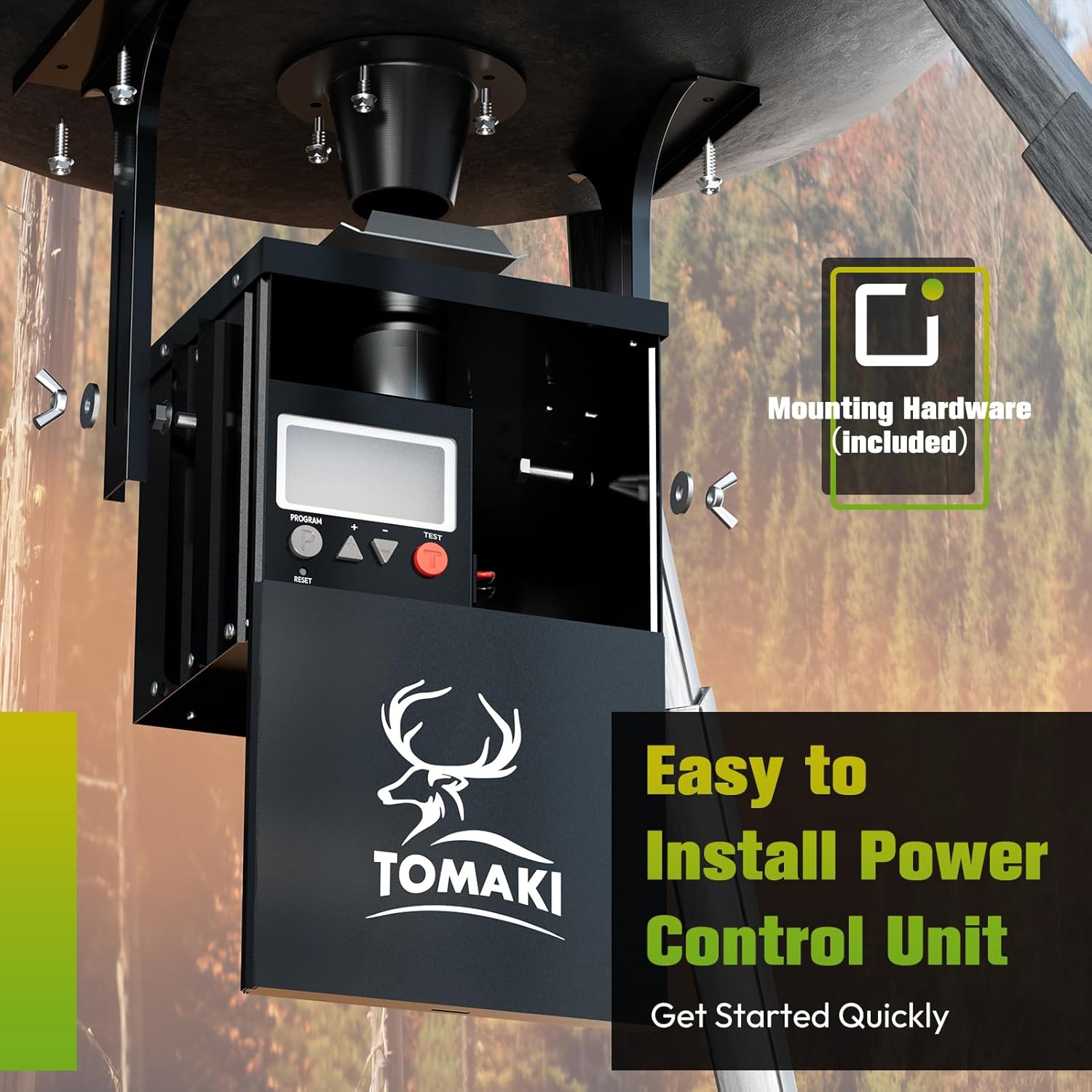 6V Deer Feeder Kit, Motor and Timer Metal Kit, Digital Game FeederTimer, Mounting Bracket Included, Up to 8 Feed Time, Easy to Install, Weatherproof Feed Kit