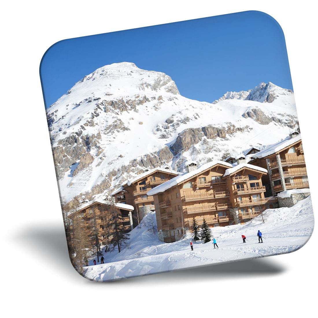 Destination Vinyl Ltd Fridge Magnet - Val-D'isere Alps France Ski Skiing Skier 24366