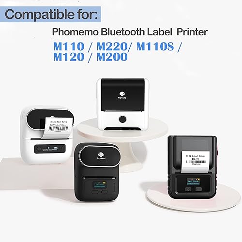 Vista 25 de Phomemo - Etiquetas redondas adhesivas de 1.57 pulgadas, círculo transparente para M110/M120/M220/M221, calcomanías redondas multiusos