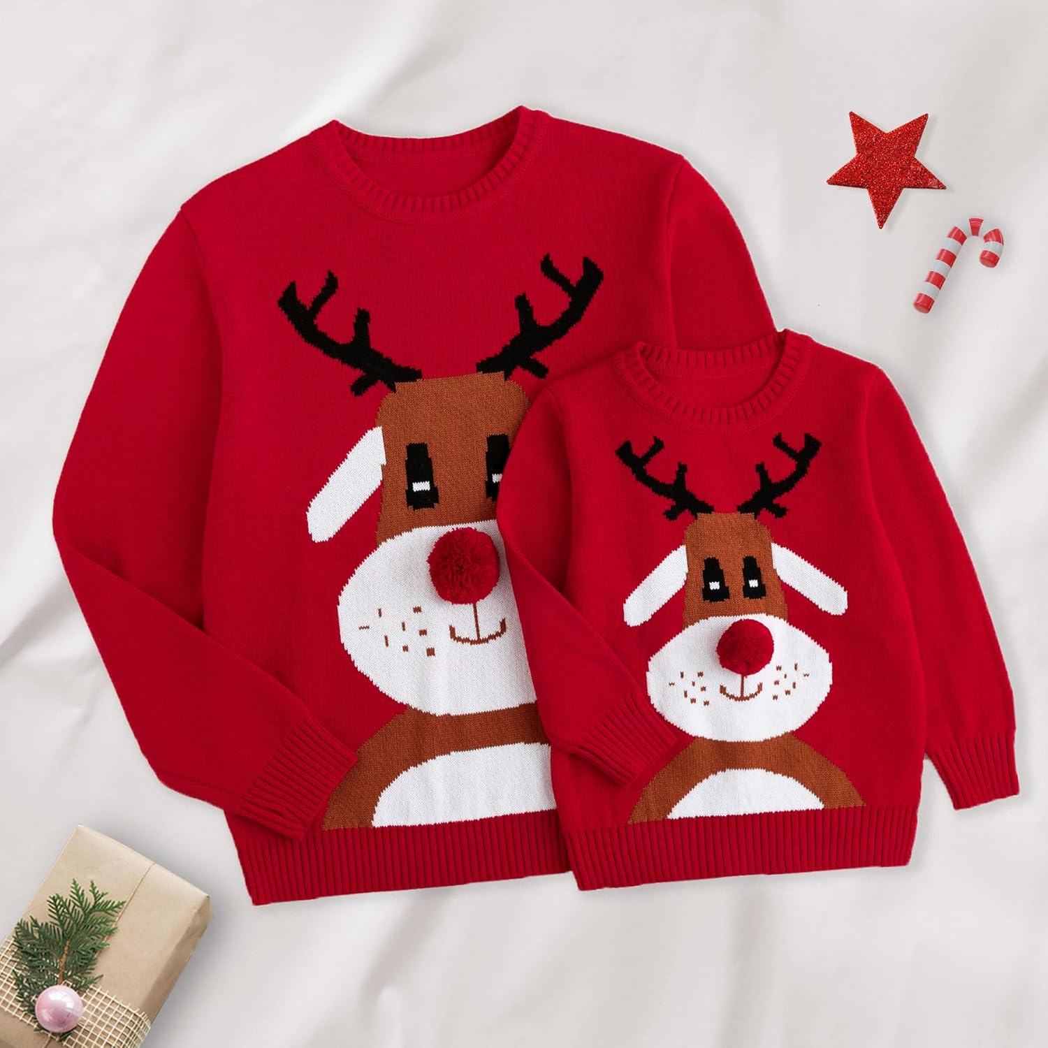 Curipeer Boy's Girl's Cable Knitted Crew Neck Sweater Fall Pullover 1-8Y - Image 4