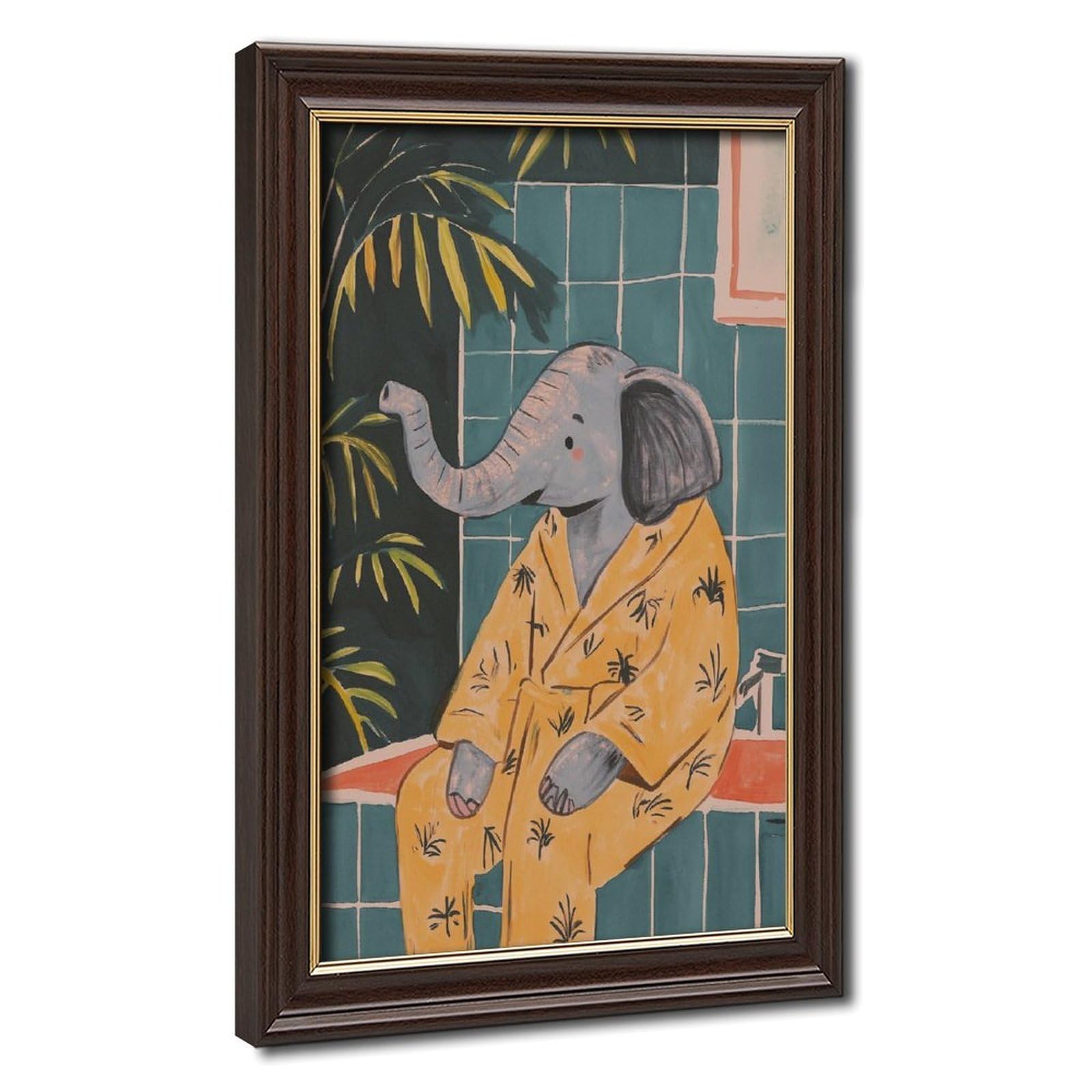 Bareronor Abstract Elephant Poster Canvas Poster Bedroom Decor Landscape Office Room Decor Gift 24" L X 36" W