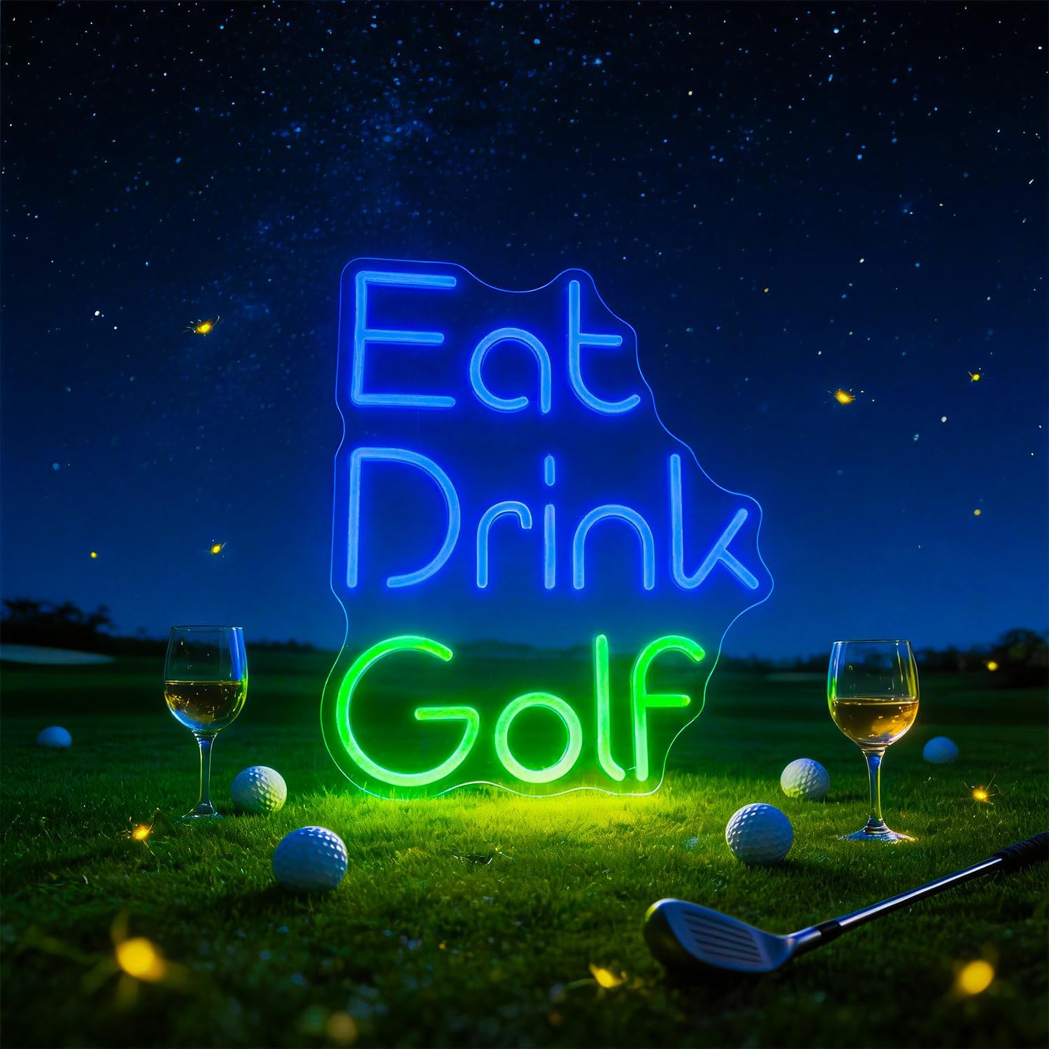 Eat Drink Golf Neon Sign Led Neon Light Neon Signs for Wall Decor USB Powered Led Neon Signs for Room Decoration - Image 2