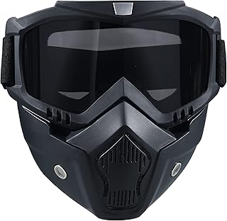 Paintball Mask Anti Fog,Tactical Full Face Mask Ski Mask Goggles Detachable Adjustable,Motorcycle Riding Face Protection