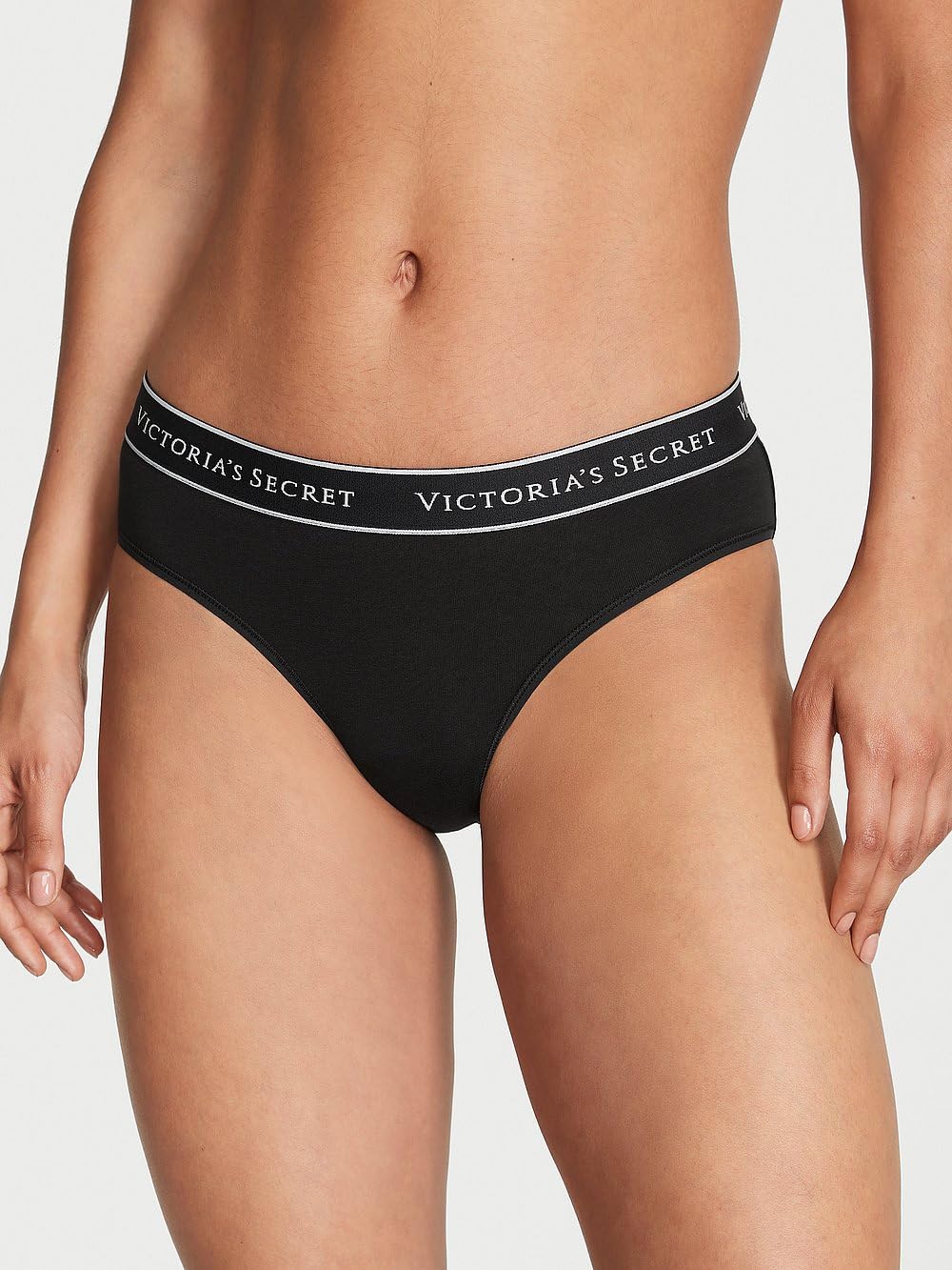 Victoria's Secret Biancheria intima da donna in cotone con logo, mutandine a copertura moderata per donne, confezione multipla (XS-XXL)