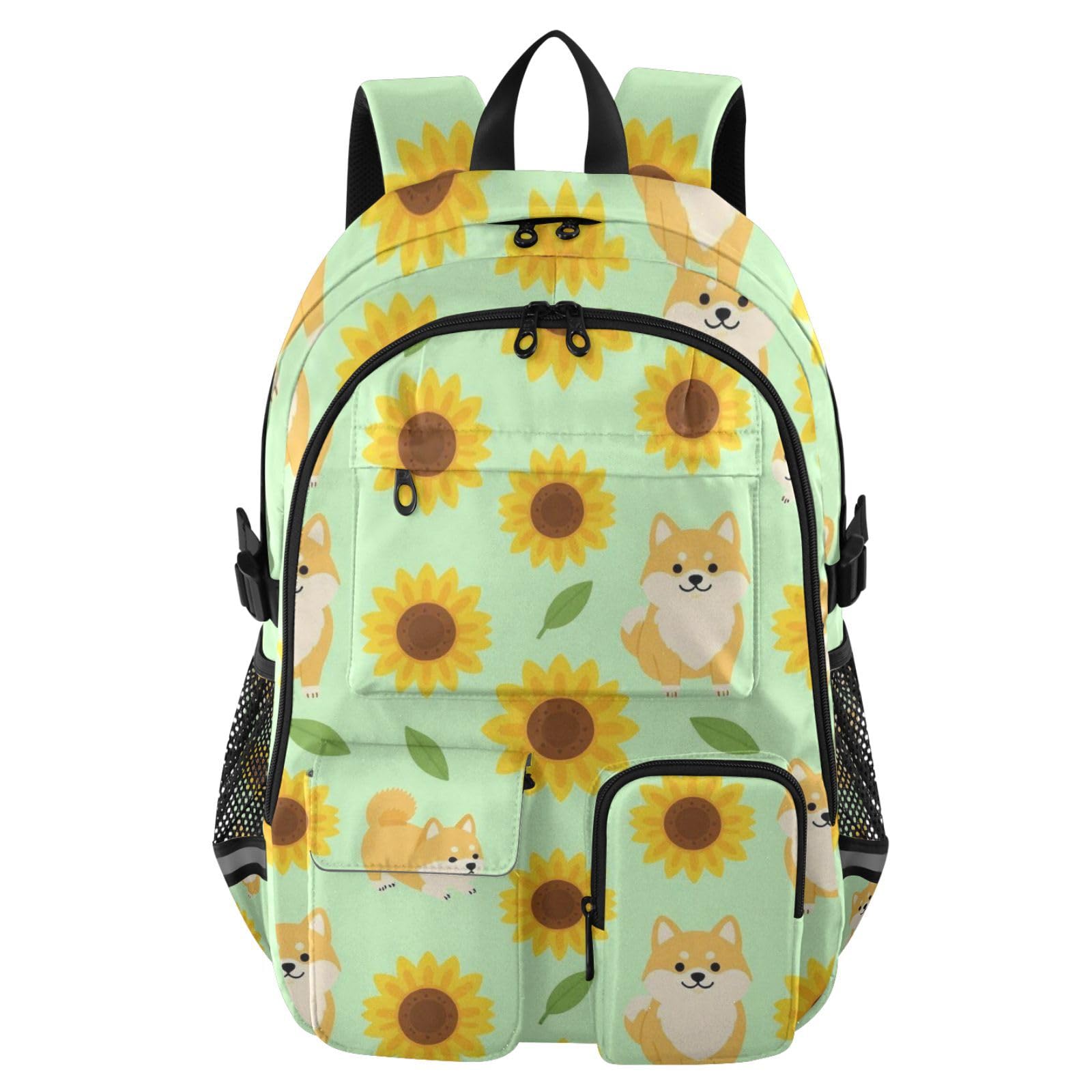 Mochila para laptop de Shiba Inu con compartimento acolchado escolar 8