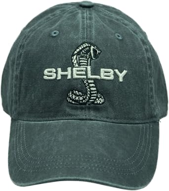 Shelby Snake on Grey Cap Hat | Officially Licensed Shelby Product | Adjustable, One-Size Fits All