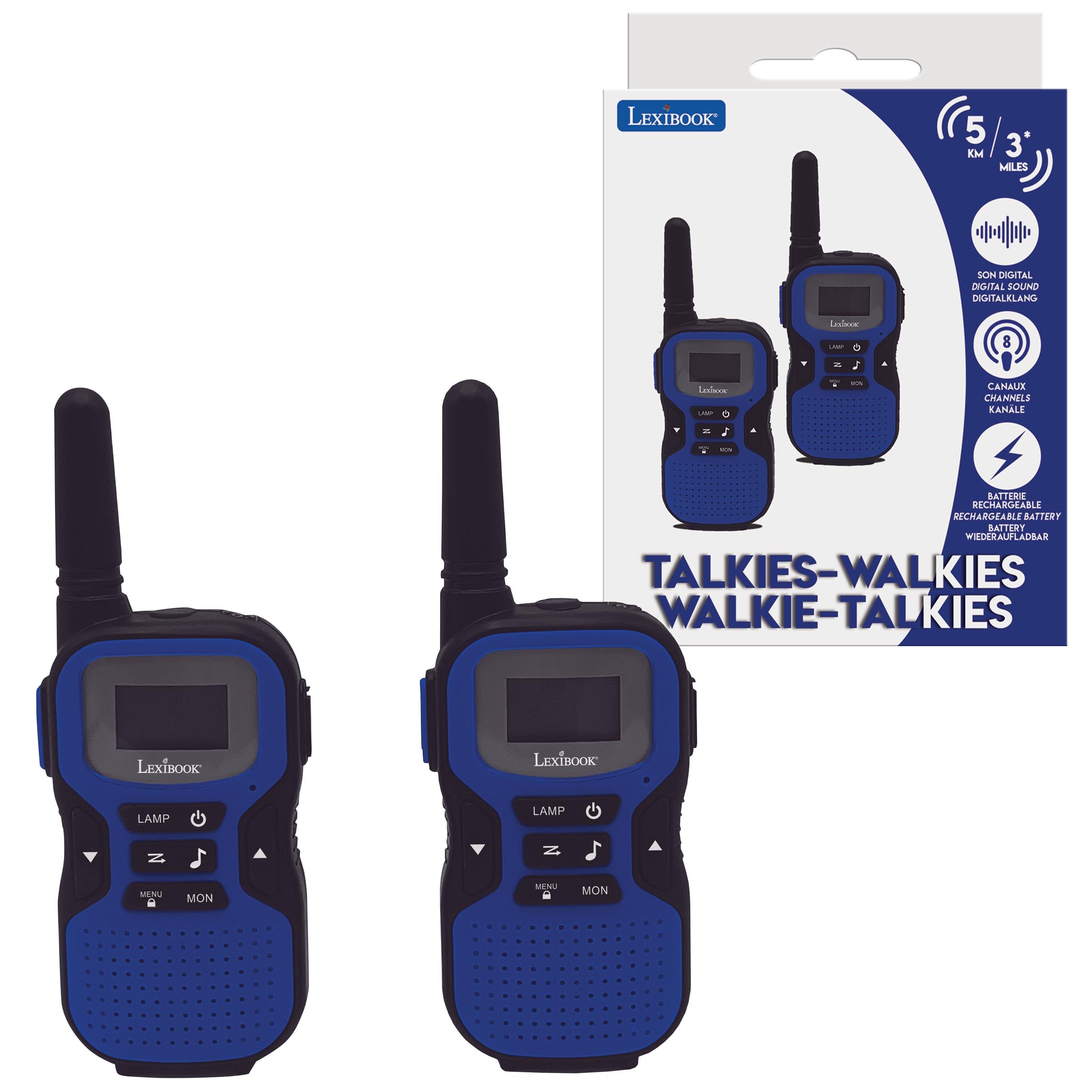 LEXIBOOK, Walkie-Talkies up to 5km, Blue Black, TW60