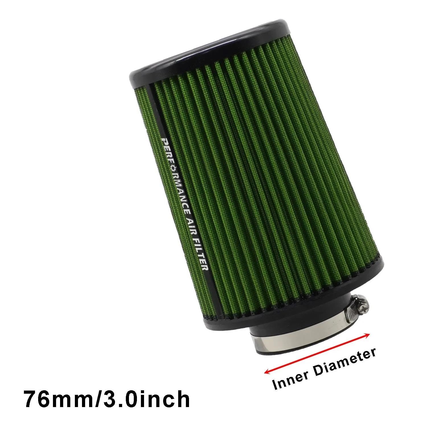 Sport luchtfilter met adapter 60/65 / 70mm carbon