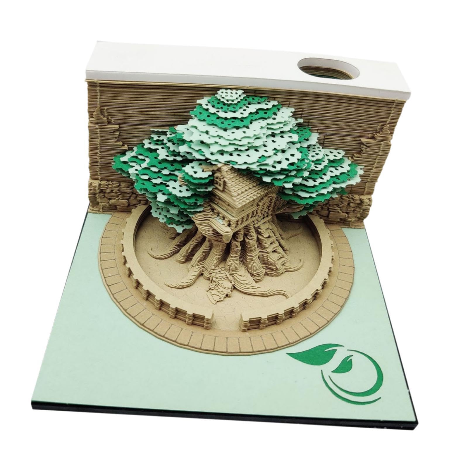 Bloc de Notas 3D para Decoración Del Hogar Y Fiestas, Verde