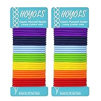 Vista 7 de HOYOLS Bandas elásticas para el cabello sin metal, varios soportes para cola de caballo de bebé, sin enganches, para niñas y mujeres, accesorios