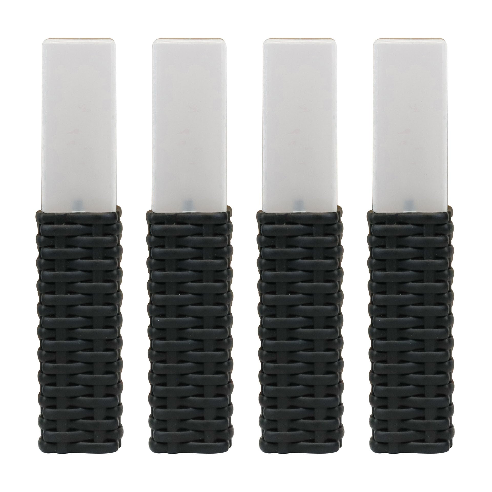 Streetwize  Black Set Of 4 Solar Rattan Effect Light in Size H26cm, Sports Direct