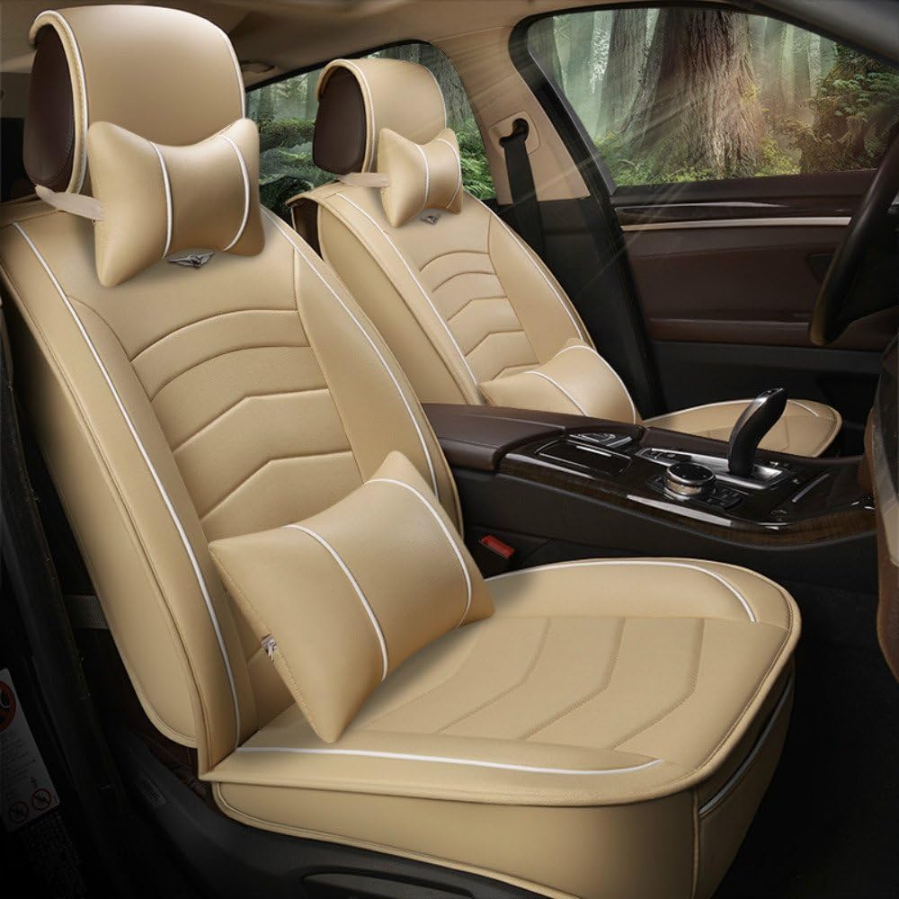 Full Set Universal Fit 5 Seats Car Sedan SUV Seat Covers Protectors Waterproof Pu Leather Auto Seat Cushions