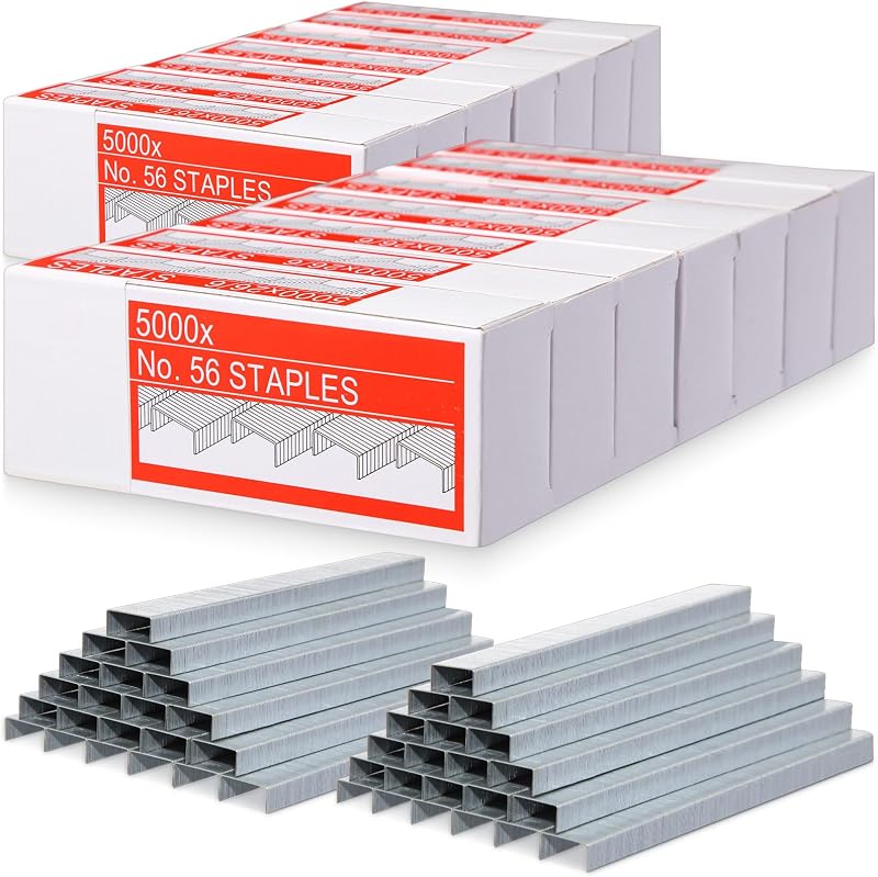 100000 Standard Staples, 1/4 Inch Office Standard Staples 26/6 5000 Per Box 20 Pack Desktop Staplers, Jam Free, Teacher's Office & Home