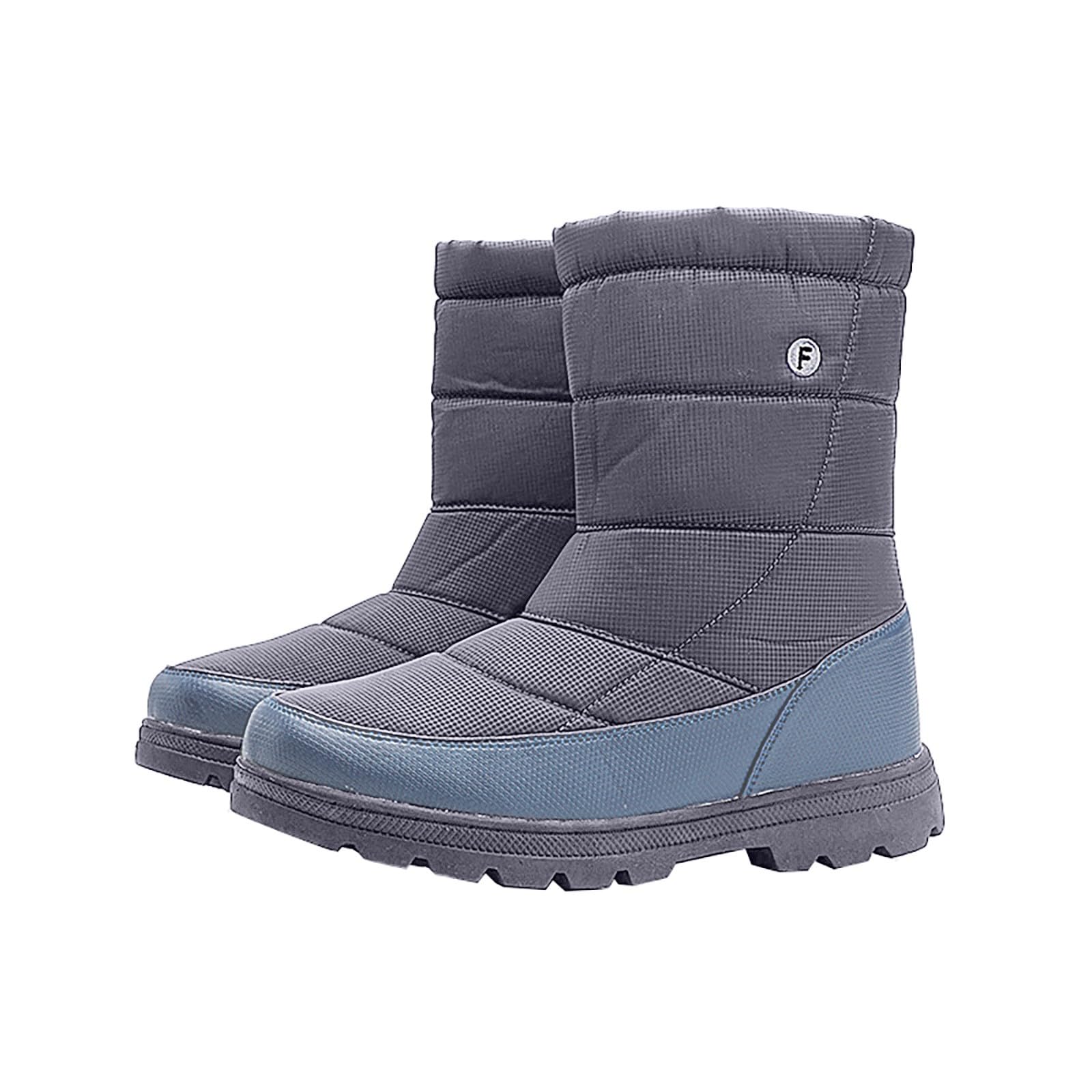 Warme Winterstiefel Herren Warm Gefüttert Mid Boots Winterboots