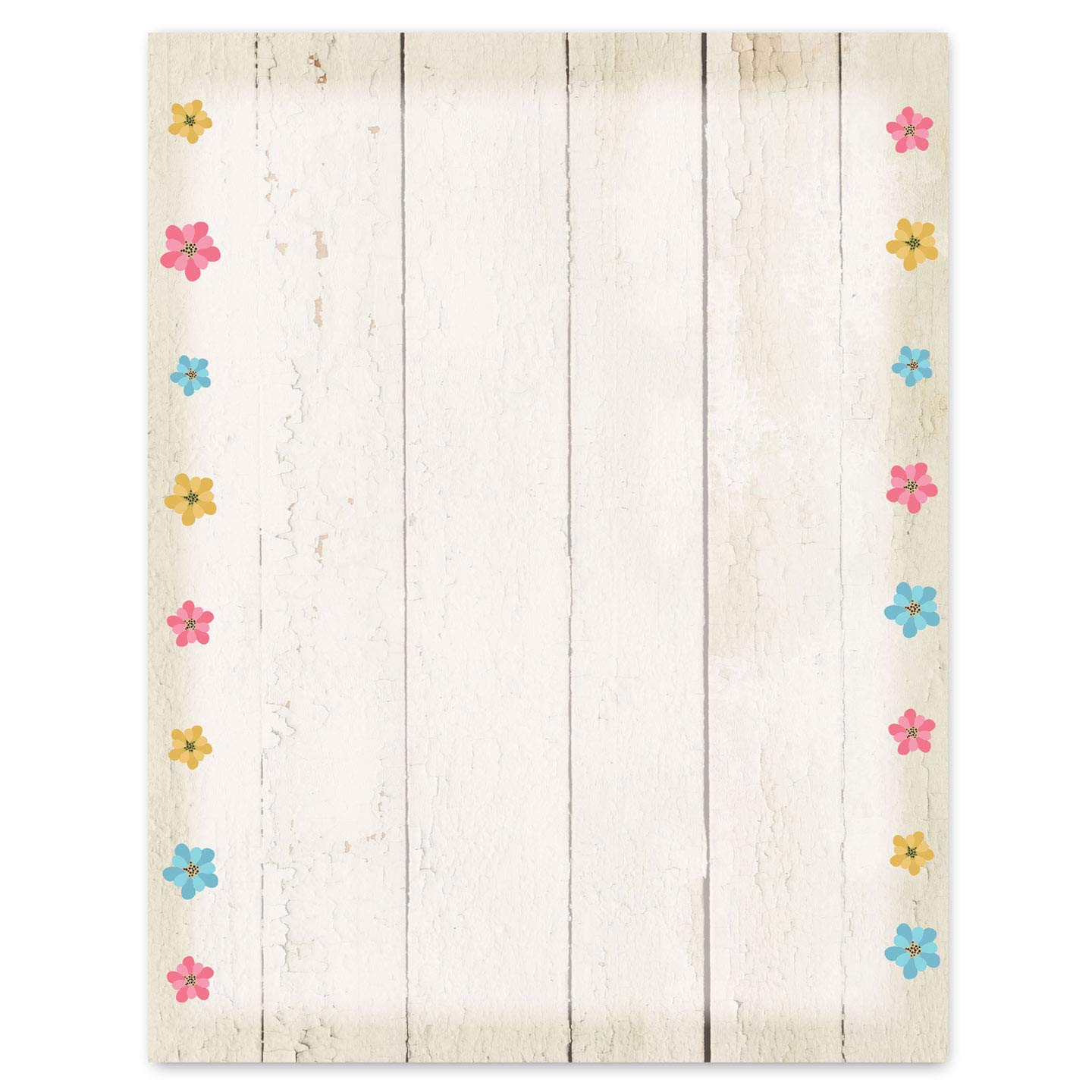 Stonehouse Collection | Lavendel Briefpapier | 8,5 x 11 | 60 Briefkopfblätter | Rustikaler Briefkopf (Floral Barnwood)