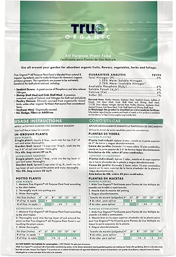 Miniatura 17 de True Organic Harina de huesos: fertilizante orgánico para el crecimiento, la floración y la producción de frutas, bolsas de 3 libras cubren 61 pies