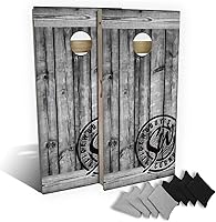 Vista 10 de Slick Woody's Tablas de Cornhole de Grado Profesional - Juego de Lanzamiento de Agujero de Maíz de Madera Maciza de 4' x 2' Reglamentario con Veta