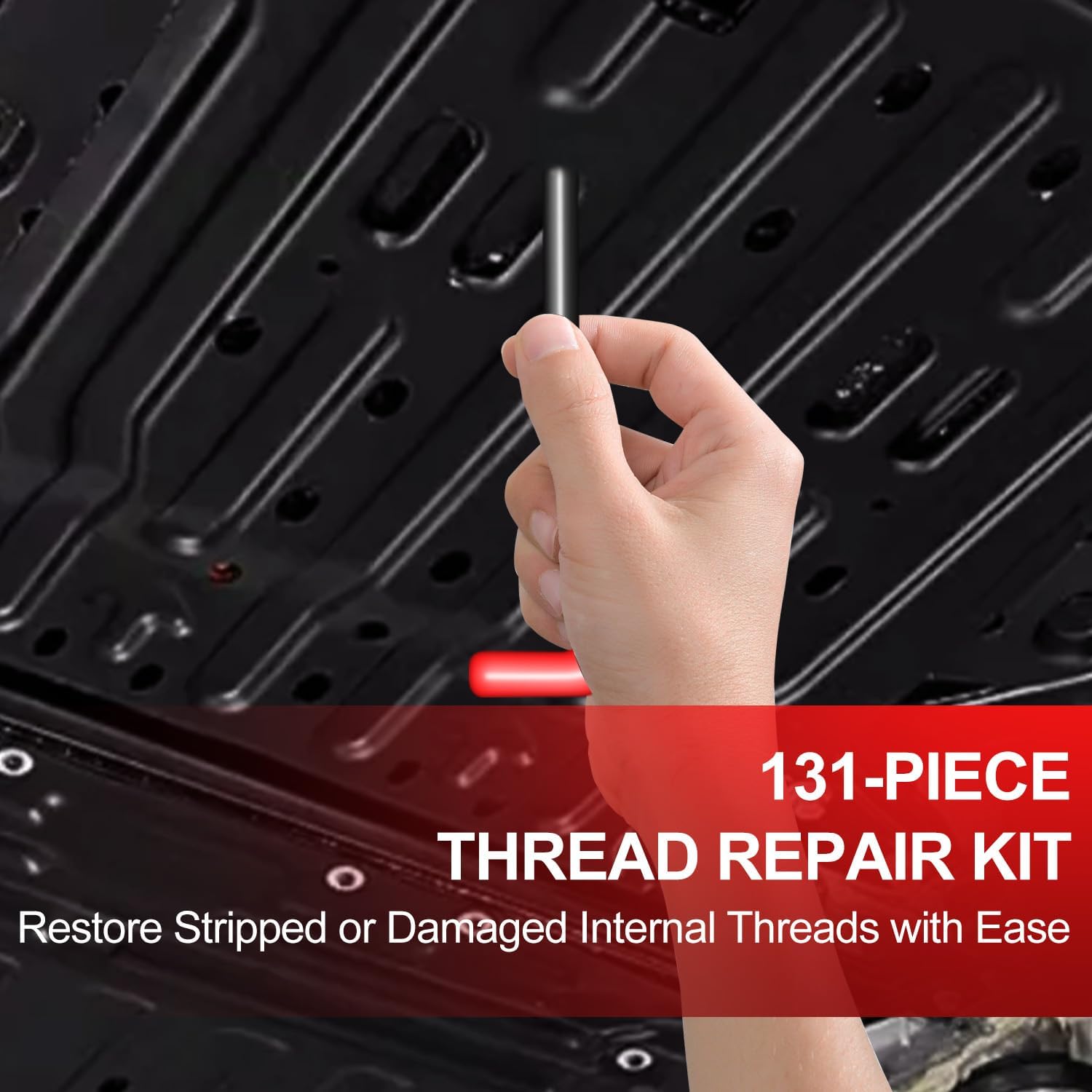 YSTOOL 131pcs Metric Helicoil Thread Repair Kit with HSS Drill Bits Thread Inserts Tap Breakoff Installation Tool Metric M5 M6 M8 M10 M12