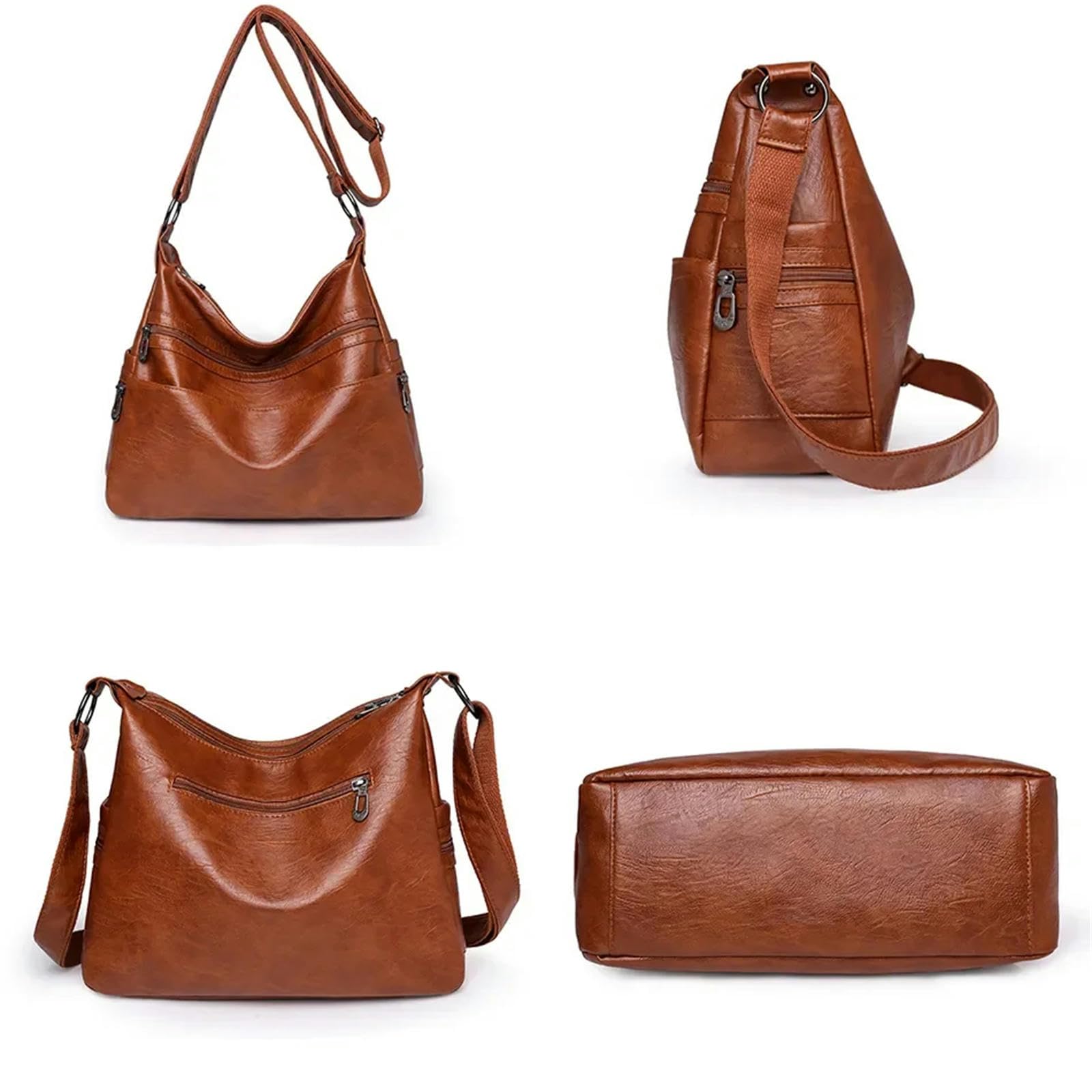 Torby na ramię dla kobiet damska torebka na ramię torby crossbody torba kurierska na co dzień torby na ramię worek-brązowa