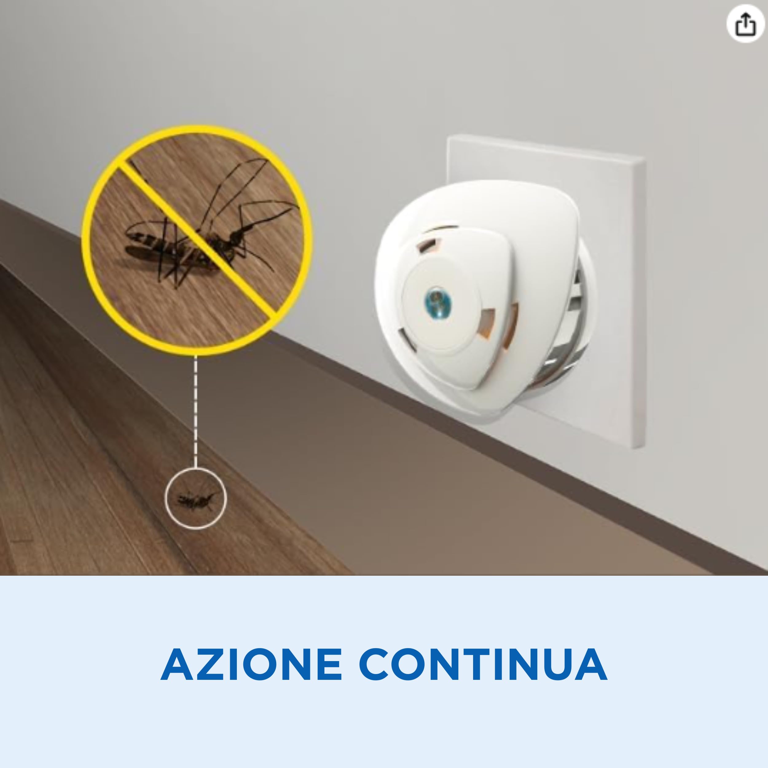 Raid Night & Day Base con Ricarica, Antizanzare e Repellente Zanzare Inodore a Sabbia Compressa, Contiene 1 Diffusore e 1 Ricarica, Senza Profumo