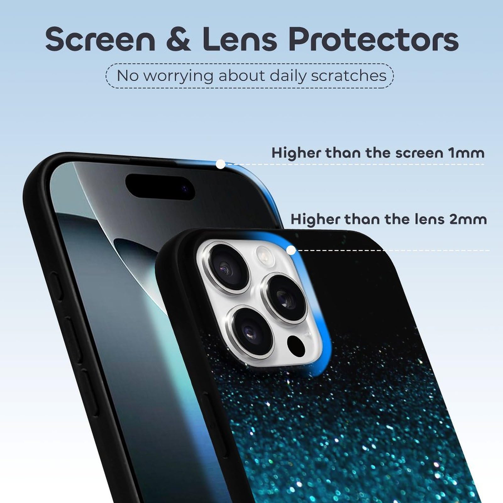 Amazon.co.jp: IPhone16 ケース 星空 夜空 キラキラ【強化TPU