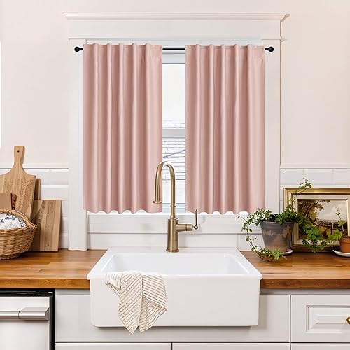 Miniatura 112 de RYB HOME - Cortinas blancas, cortinas para oscurecer la habitación, con aislamiento térmico, juego de cortinas opacas para dormitorio, sala