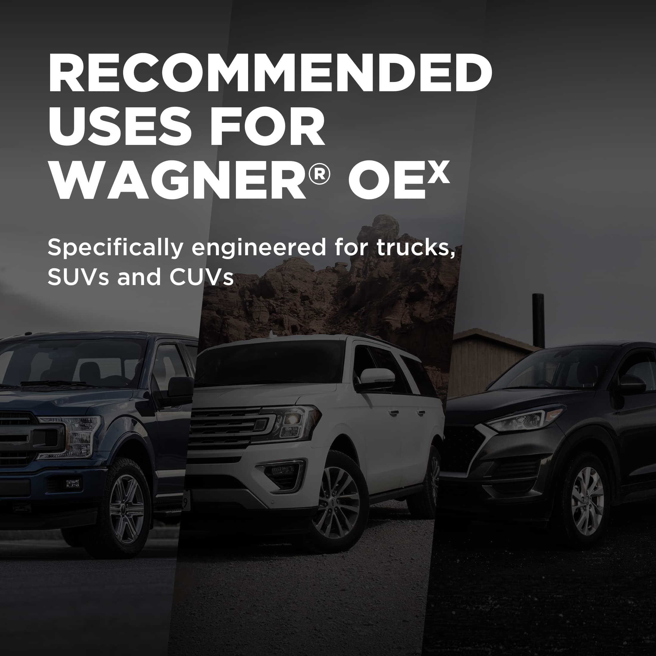 Wagner OEX1393 Pastiglie Freno A Disco – Ceramiche Low-Copper Per SUV E Pickup, Prestazioni Di Arresto Superiori