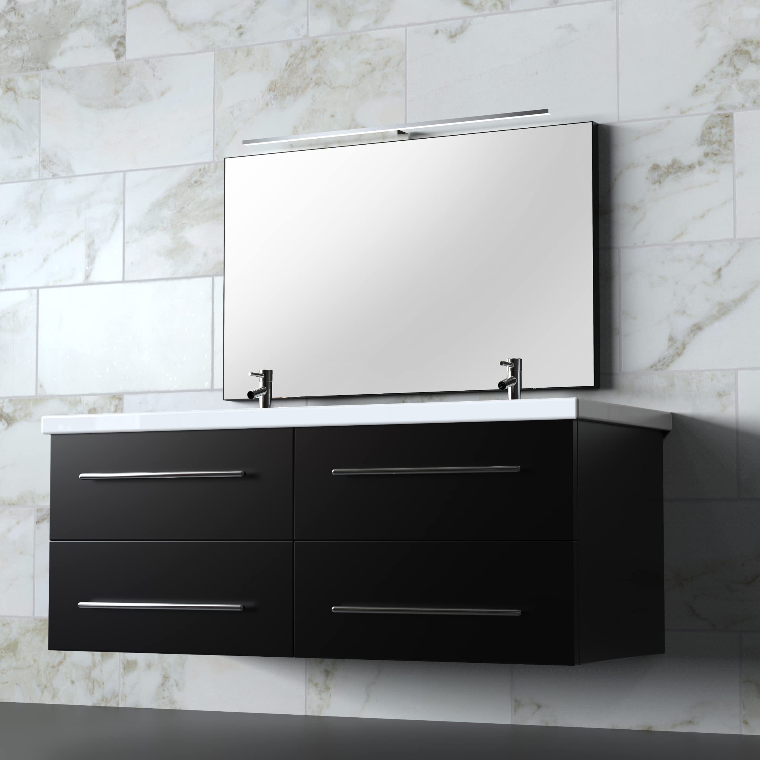 kalb | 80cm LED lampada da bagno luce a specchio lampada a specchio 230V, cromata (bianco neutro)