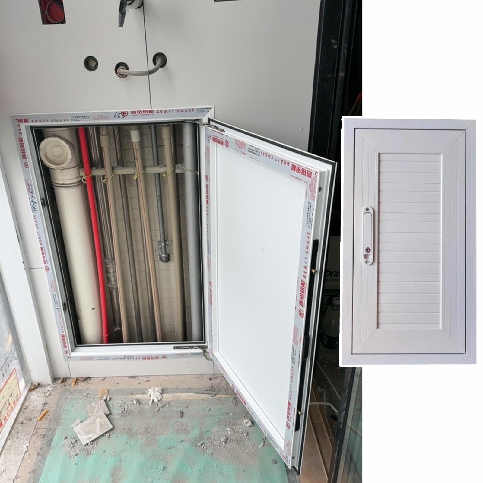 Panel de acceso para ático y paredes interiores con asa y llave ideal para reformas del hogar
