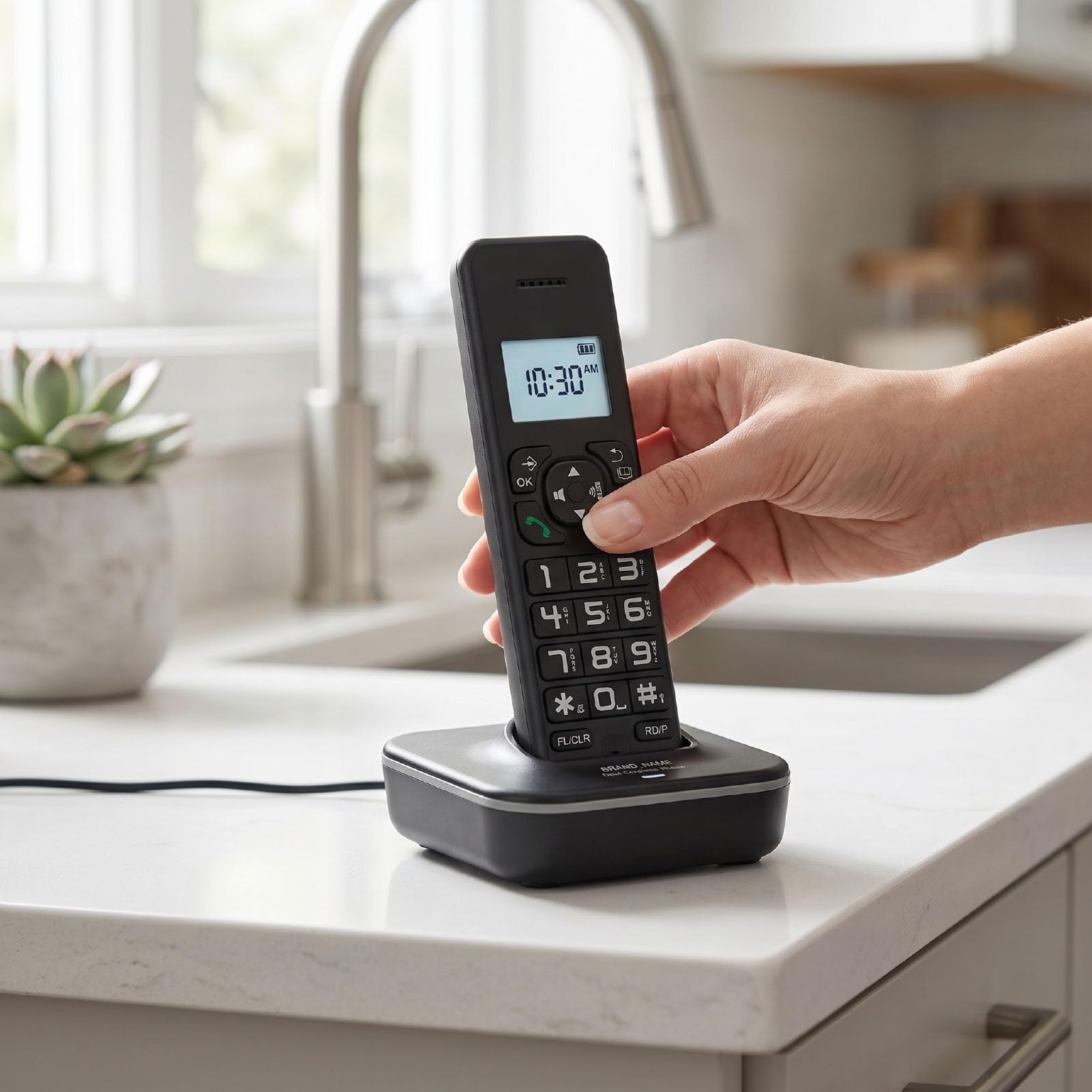Topiky Système Téléphonique sans Fil avec combiné pour la Maison avec