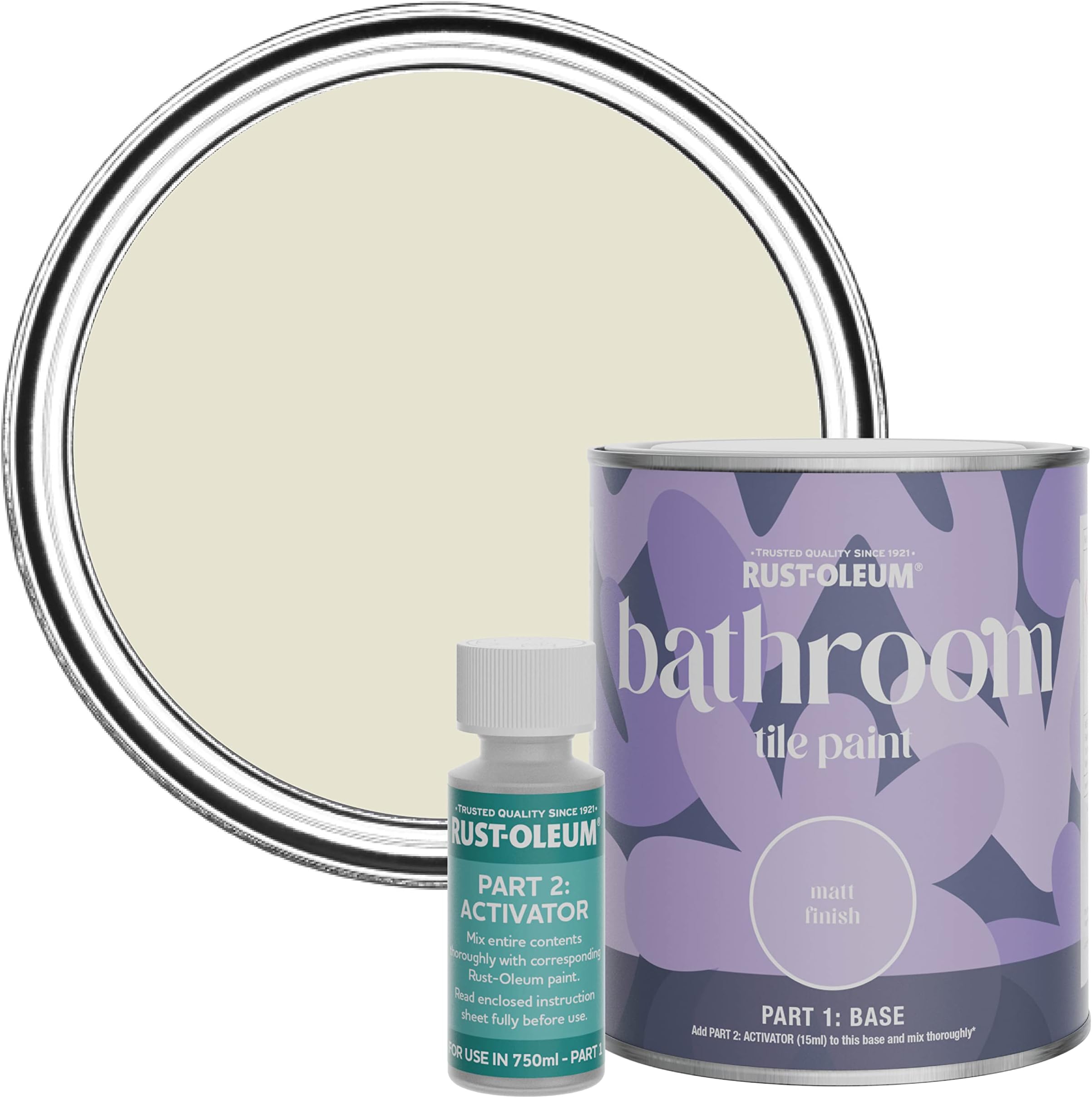 Rust-Oleum Beige Water-Resistant Bathroom Tile Paint in Matt Finish - Oyster 750ml