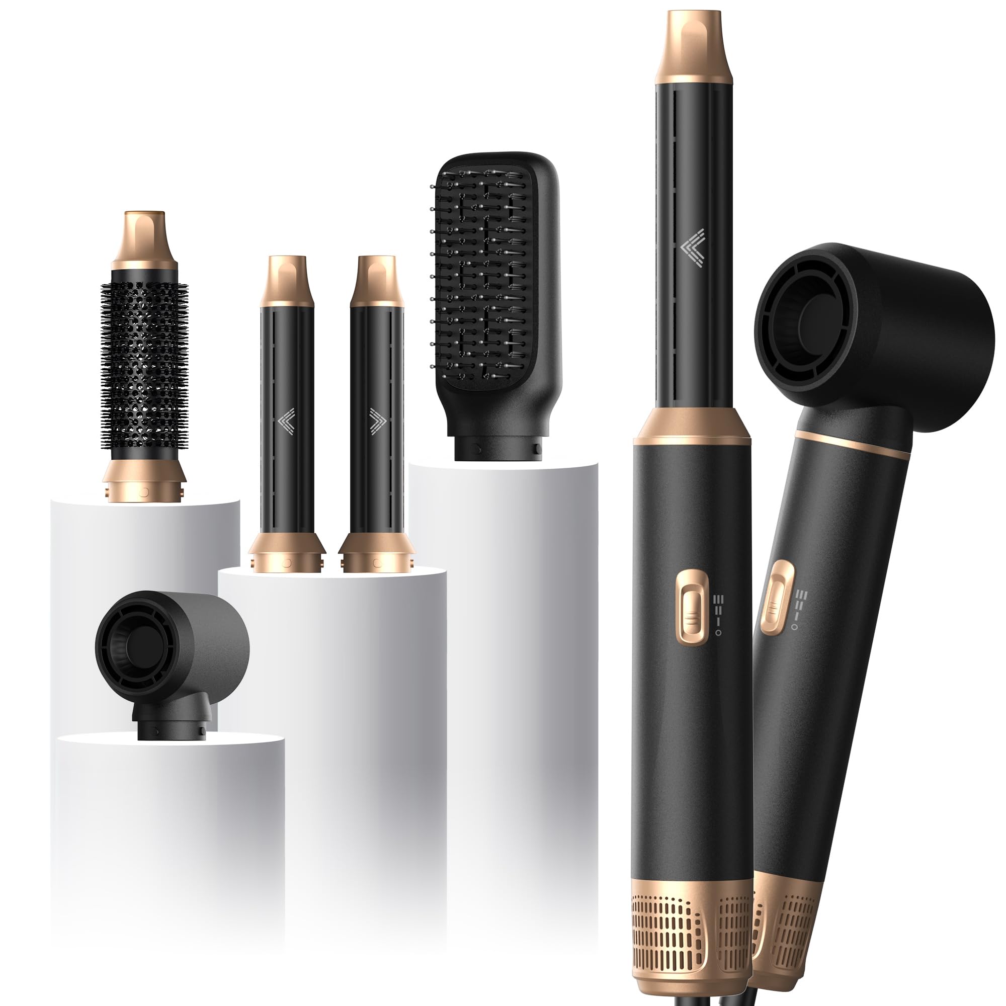 Photo 1 of UKliss 5 in 1 Hair Styler & Blow Dryer Brush, Upgraded Detachable Hair Dryer Brush with Negative Ion, Air Curling Wrap for Drying, Curling, Straightening & Volumizing, Styling Tools for All Hair Types
