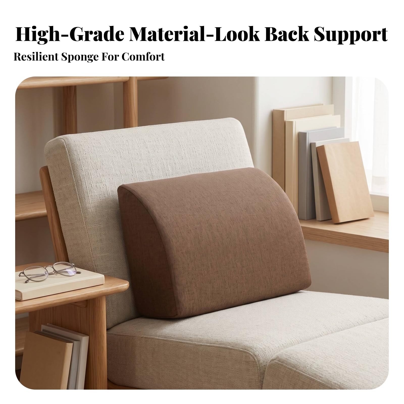 Supporto per Schienale Resistente, Linen Coffee, Hard 50CM