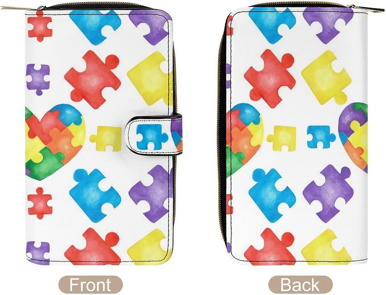 Autism Awareness Photo Large Capacity Portable Leather Multifunctional Wallet