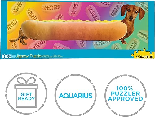 Miniatura 7 de AQUARIUS Weiner - Rompecabezas para perros (rompecabezas delgado de 1000 piezas), sin deslumbramiento, ajuste de precisión, mercancía y