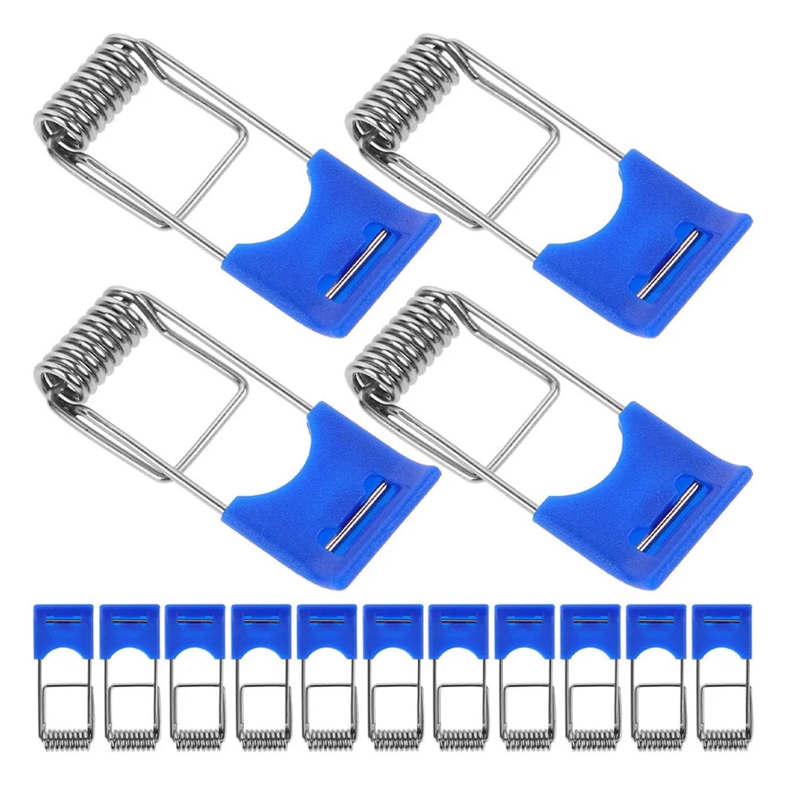 Morsetti a molla per faretti da incasso, clip in plastica e metallo, 200 pezzi | Fissare facilmente le strisce LED e le luci da incasso. Design flessibile e durevole per soffitti, pareti e altro ancora.