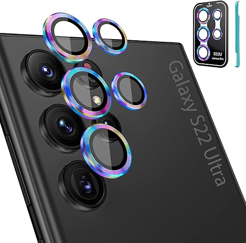 Miniatura 15 de Tensea Protector de lente de cámara compatible con Samsung Galaxy S26 Ultra, protector de pantalla de vidrio templado 9H, anillo individual de