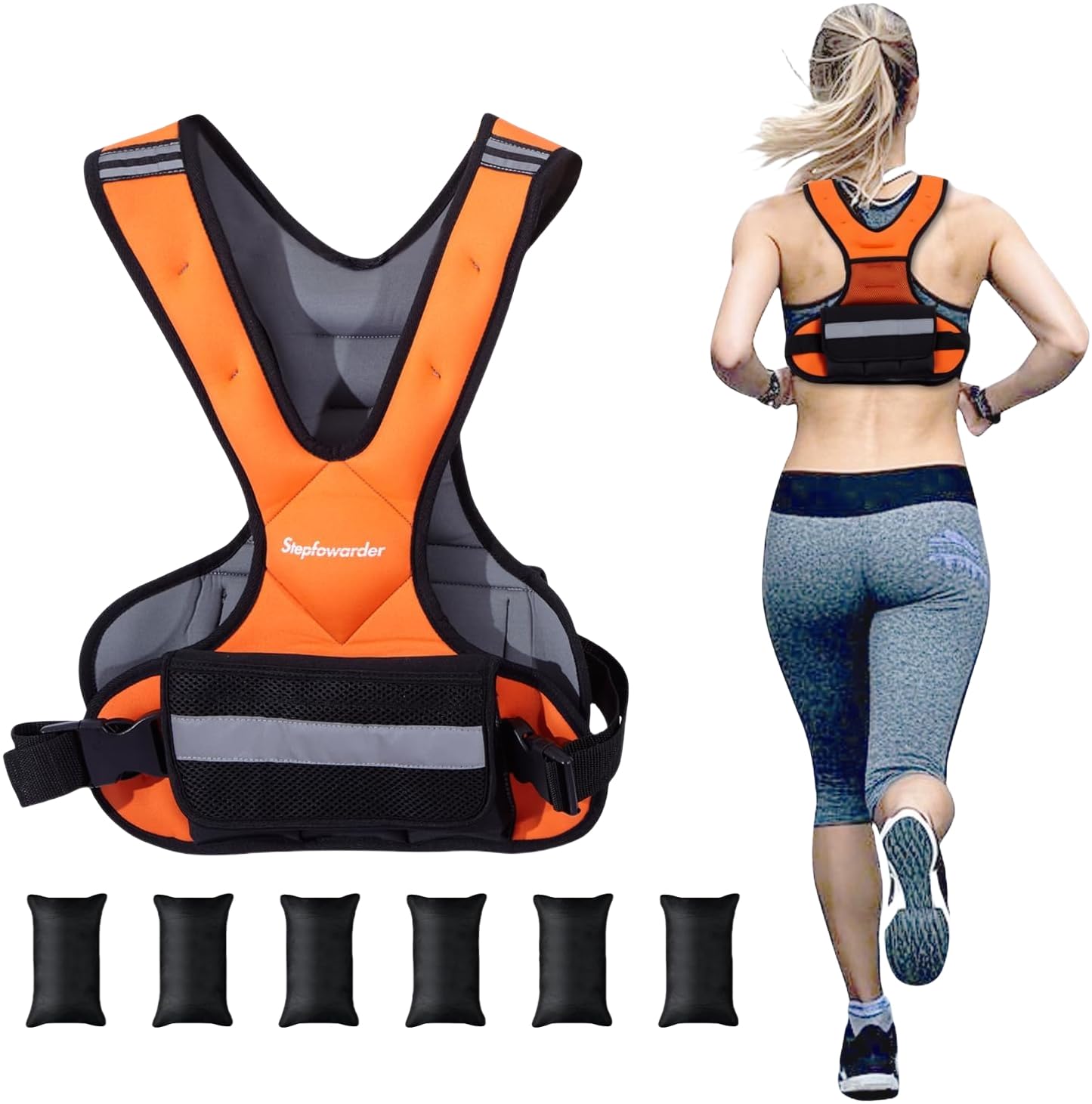 Gilet Lesté Réglable HAPBEAR - 1,8 à 4,5 Kg - Pour Running, Muscu, Entraînement à La Maison - 2