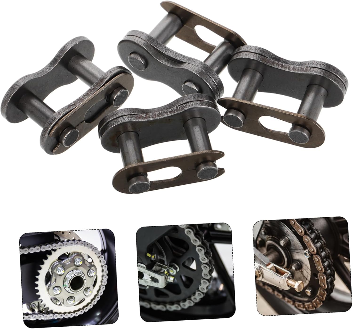 4pcs Link Motorcycle Chain Connector Bike Chain Joints Tensioner for Motorcycle Bicycle Maintenance