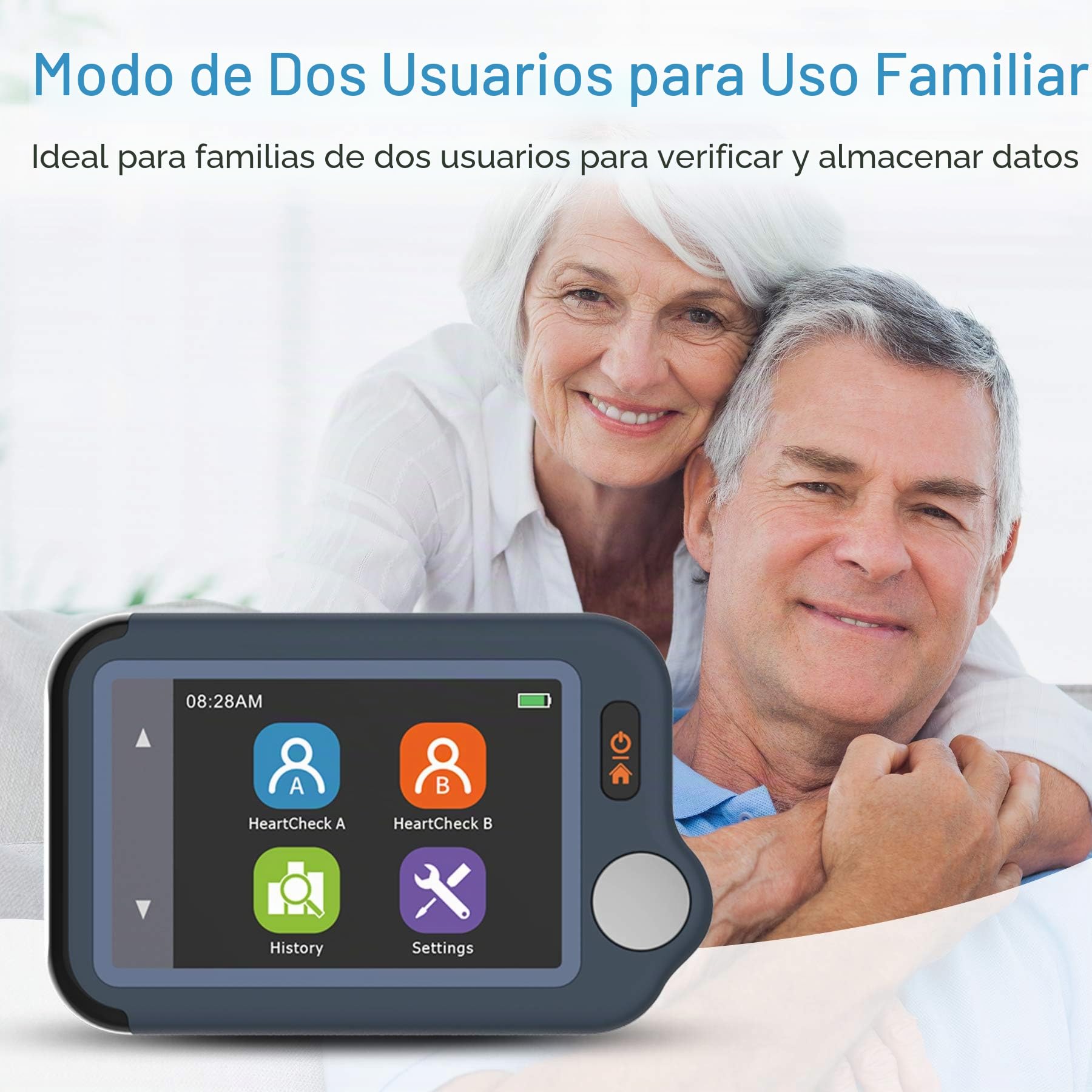 Wellue ECG Monitor, dispositivo de ECG Bluetooth con aplicación para iOS y Android, grabación de 30s / 60s / 5min, funciona con smartphone y PC, rastreador de salud cardíaca personal vestible