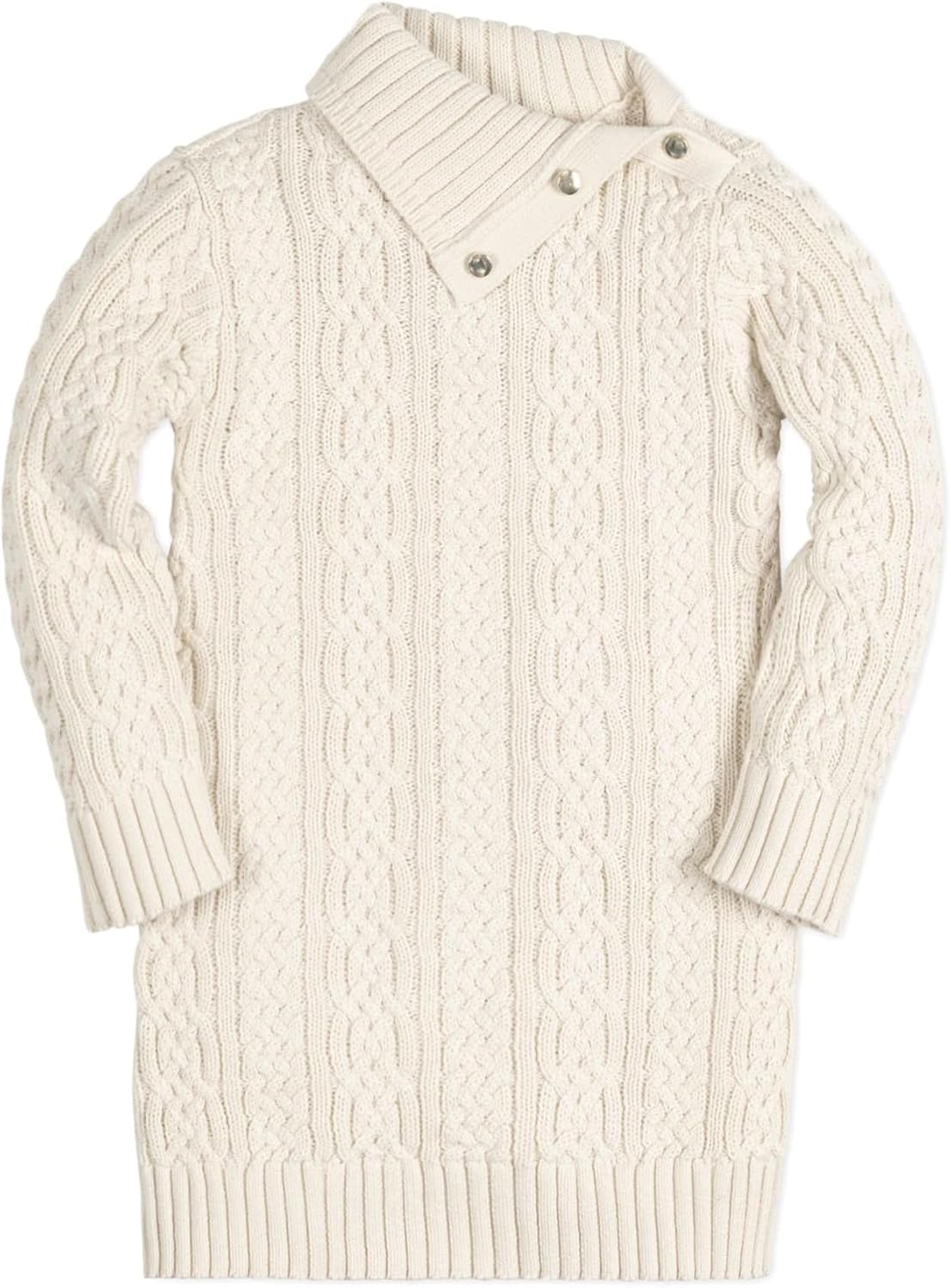 Cable Knit Turtleneck Sweater Dress by Hope & Henry Girl