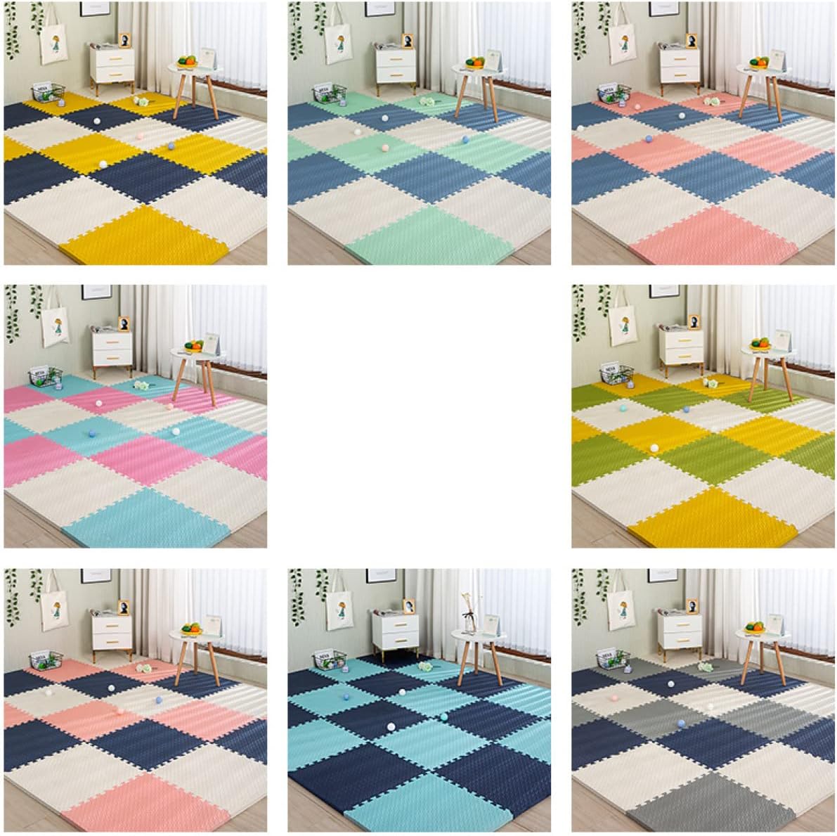 [NHYGDY] 大判 ジョイントマット 60*60*1*8 防音 洗える ジョイント マット カーペット ベビー フロアマット カ