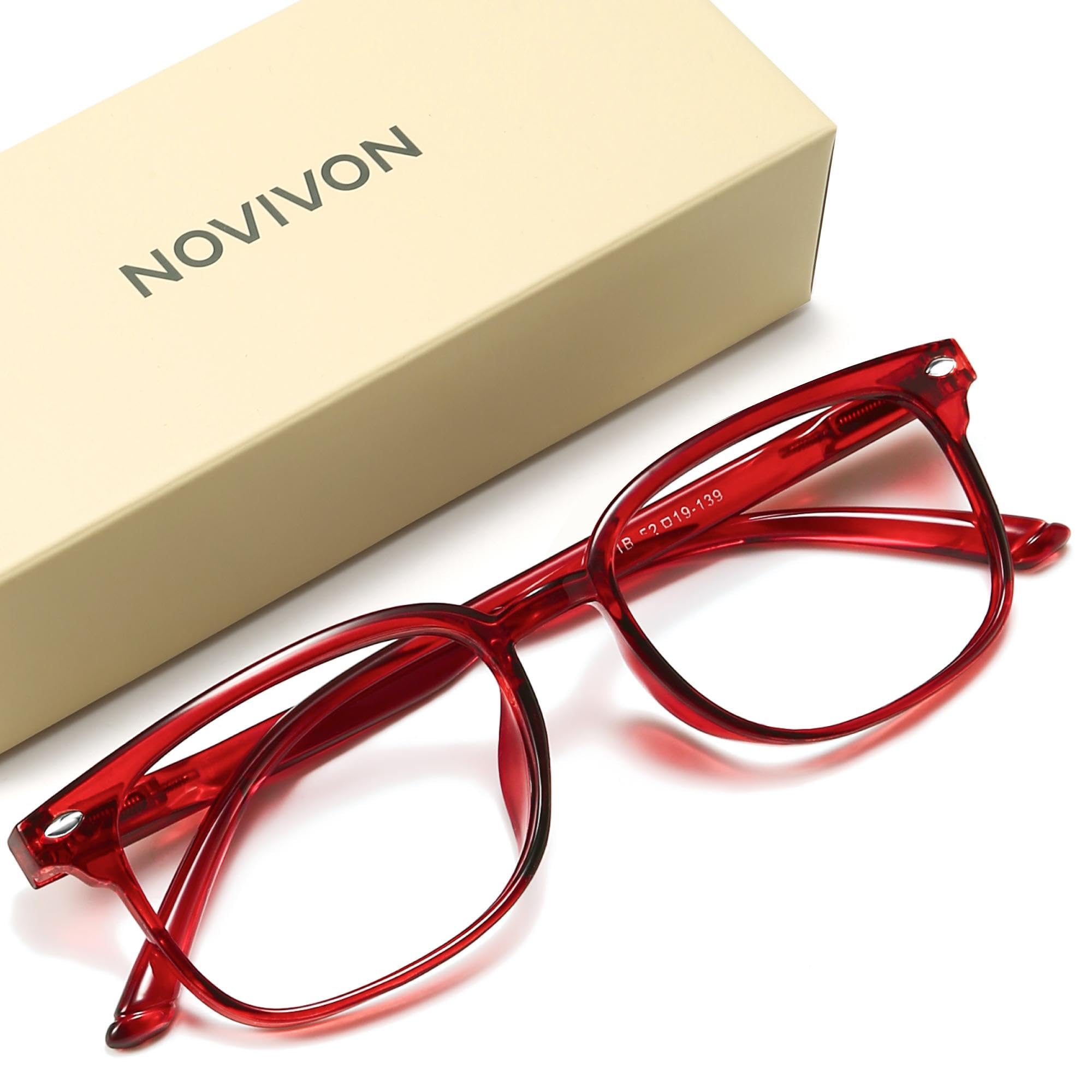 NOVIVON Reading Glasses for Women, Blue Light Blocking Readers, Computer eye glasses, Cheaters