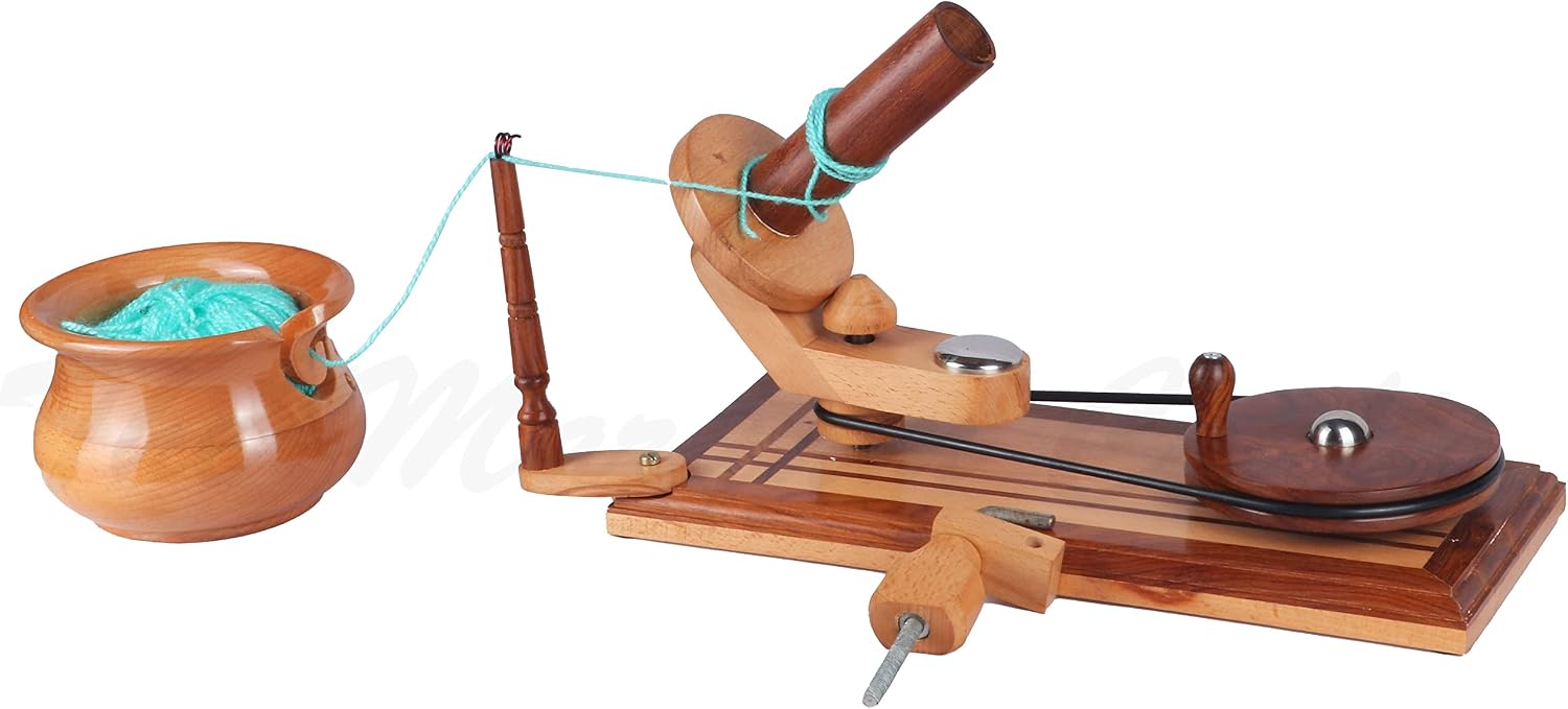 Wooden Yarn Ball Winder | Hand Operated Yarn Winder | Centre Pull Ball Yarn Winder