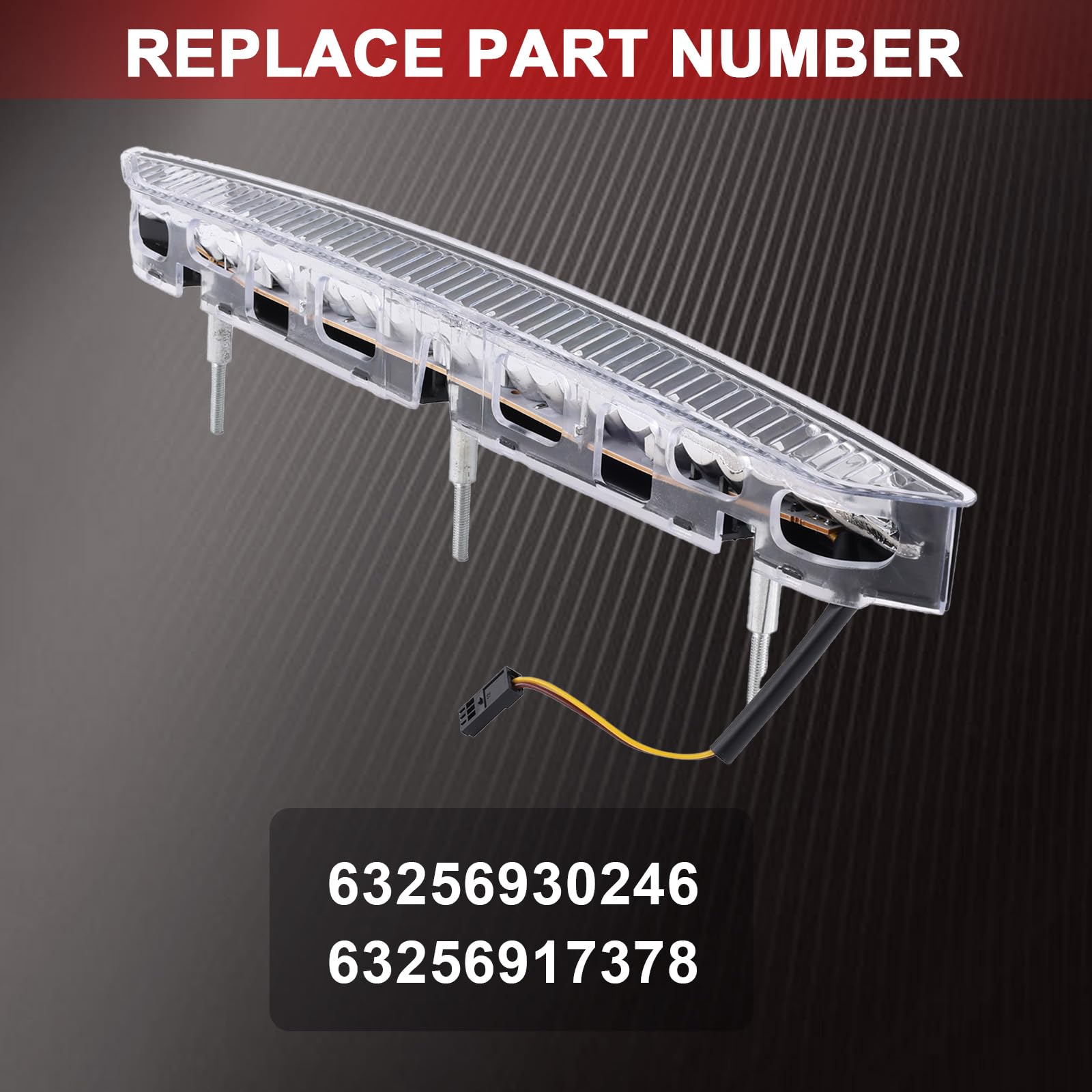 Luce freno 63256930246 Adatto a Z4 E85 2.0i 2.5i 3.0i 2.2i M3.2 Roadster Sostituisce la terza luce freno n. 63256917378