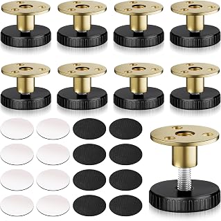8 Piezas Patas Regulables, Elevadores de Muebles Ajustables 33-40 MM Pata Regulables Altura Elevador Mesa con Almohadillas de Amortiguación para Armario Cama Sofás Mesas