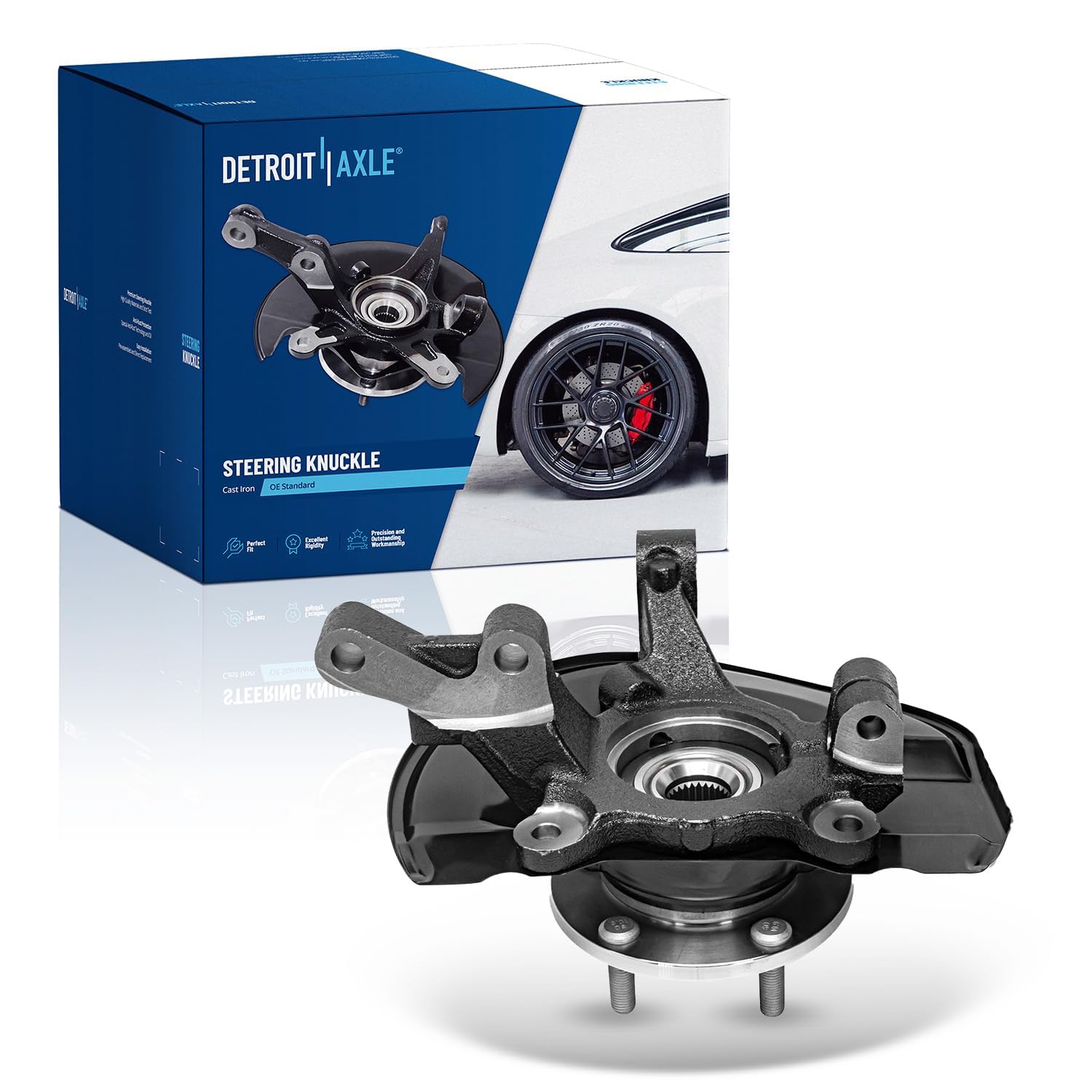 Detroit Axle - Front Right Steering Knuckle for 2007-2017 Dodge Caliber