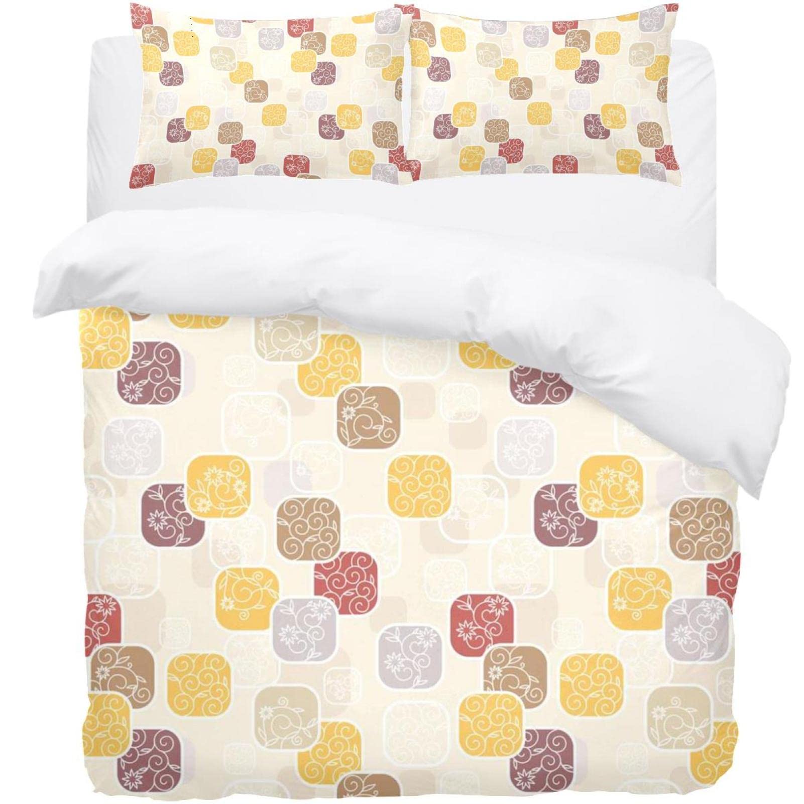 Parure de lit douce et chaude motif floral : finissez-en avec les draps froids en hiver