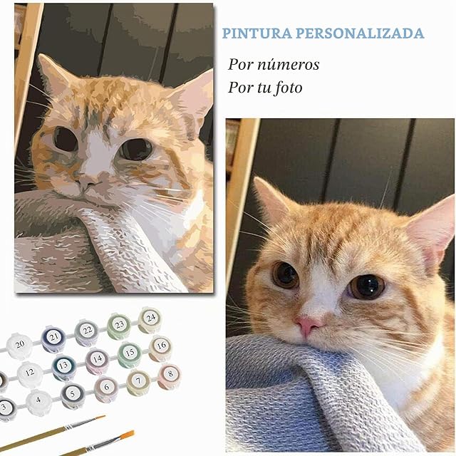 Foto 2 de 8 de Lehaha Personalizados para Pintar por números Kits para Adultos,kits profesionales de pintura de mascotas…