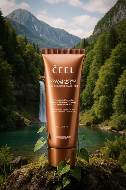 The Ceel Soyulabilen Kolajen Yüz Maskesi 50 ml - Glutatyon, Yeşil Çay Özü ve Ceramide İçeren Arındırıcı ve Nemlendirici Peel Off Maske, Gözenek Temizleyici ve Aydınlık Görünüm Destekleyici